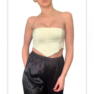 Peppermayo Strapless Satin Corset Top